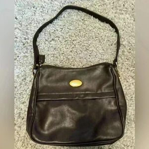 Capezio brown leather shoulder purse